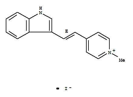 4-[(E)-2-(1h-indol-3-yl)vinyl]-1-methylpyridinium iodide Structure,36098-33-6Structure