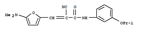 2-Propenamide, 2-cyano-3-[5-(dimethylamino)-2-furanyl]-n-[3-(1-methylethoxy)phenyl]- Structure,362693-02-5Structure