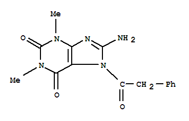 1H-purine-2,6-dione, 8-amino-3,7-dihydro-1,3-dimethyl-7-(phenylacetyl)-(9ci) Structure,3649-37-4Structure