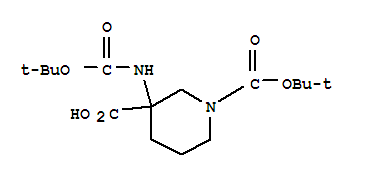 1,3-Piperidinedicarboxylicacid,3-[[(1,1-dimethylethoxy)carbonyl ]amino]-,1-(1,1-dimethylethyl)ester(9ci) Structure,368866-18-6Structure