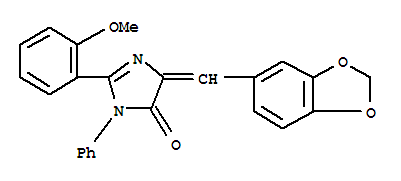 4H-imidazol-4-one,5-(1,3-benzodioxol-5-ylmethylene)-3,5-dihydro-2-(2-methoxyphenyl)-3-phenyl- Structure,369633-67-0Structure