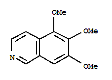 Isoquinoline,5,6,7-trimethoxy-(9ci) Structure,36982-71-5Structure