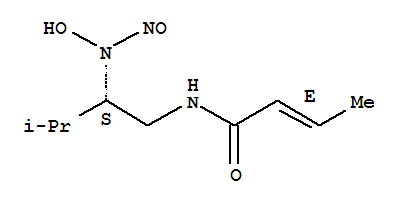 2-Butenamide,n-[(2s)-2-(hydroxynitrosoamino)-3-methylbutyl]-, (2e)- Structure,37134-80-8Structure