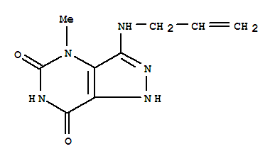 1H-pyrazolo[4,3-d]pyrimidine-5,7(4h,6h)-dione,4-methyl-3-(2-propenylamino)-(9ci) Structure,371936-76-4Structure