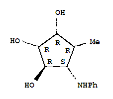 1,2,3-Cyclopentanetriol ,4-methyl-5-(phenylamino)-,(1r,2r,3r,4r,5s)-(9ci) Structure,374077-33-5Structure