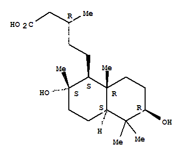 (1S,4aβ,br)-decahydro-2b,6a-dihydroxy-b,2,5,5,8aα-pentamethyl-1-naphthalenepentanoic acid Structure,37409-51-1Structure