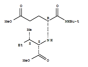 Hexanoic acid, 6-[(1,1-dimethylethyl)amino]-5-[[(1s)-1-(methoxycarbonyl)-2-methylpropyl]amino]-6-oxo-, methyl ester, (5r)-(9ci) Structure,374936-70-6Structure