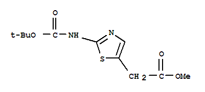 5-Thiazoleacetic acid,2-[[(1,1-dimethylethoxy)carbonyl ]amino]-,methyl ester Structure,385785-37-5Structure