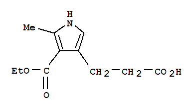 4-(2-Carboxy-ethyl)-2-methyl-1h-pyrrole-3-carboxylic acid ethyl ester Structure,38664-16-3Structure