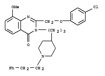 4(3H)-quinazolinone,2-[(4-chlorophenoxy)methyl ]-8-methoxy-3-[3-[1-(2-phenylethyl)-4-piperidinyl ]propyl ]- Structure,387346-35-2Structure