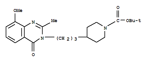 1-Piperidinecarboxylic acid,4-[3-(8-methoxy-2-methyl-4-oxo-3(4h)-quinazolinyl)propyl ]-,1,1-dimethylethyl ester Structure,387346-77-2Structure