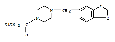 1-(1,3-Benzodioxol-5-ylmethyl)-4-(chloroacetyl)piperazine hydrochloride Structure,38740-33-9Structure