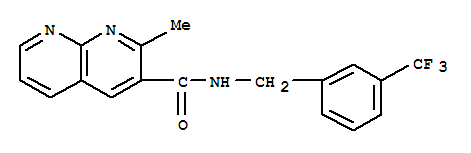 1,8-Naphthyridine-3-carboxamide,2-methyl-n-[[3-(trifluoromethyl)phenyl ]methyl ]-(9ci) Structure,388565-50-2Structure