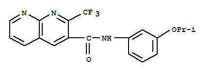 1,8-Naphthyridine-3-carboxamide,n-[3-(1-methylethoxy)phenyl ]-2-(trifluoromethyl)-(9ci) Structure,388565-58-0Structure