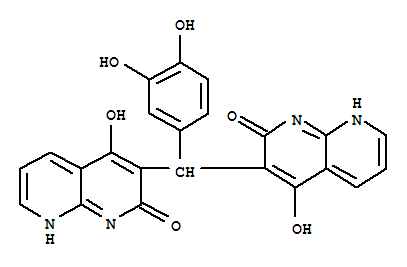 1,8-Naphthyridin-2(1h)-one,3,3-[(3,4-dihydroxyphenyl)methylene]bis[4-hydroxy-(9ci) Structure,401938-26-9Structure