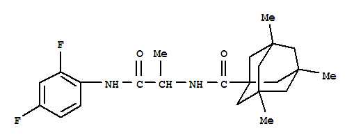 Tricyclo[3.3.1.13,7]decane-1-carboxamide, n-[2-[(2,4-difluorophenyl)amino]-1-methyl-2-oxoethyl]-3,5,7-trimethyl-(9ci) Structure,403695-20-5Structure