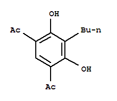 1-(5-Acetyl-3-butyl-2,4-dihydroxyphenyl)ethan-1-one Structure,40449-66-9Structure