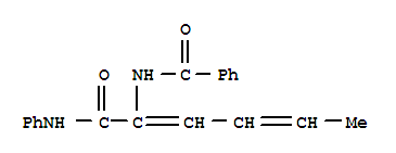 Benzamide, n-[1-[(phenylamino)carbonyl]-1,3-pentadienyl]-(9ci) Structure,418797-19-0Structure