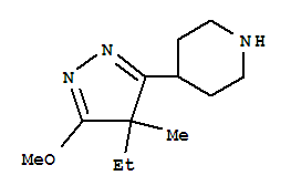 Piperidine, 4-(4-ethyl-5-methoxy-4-methyl-4h-pyrazol-3-yl)-(9ci) Structure,419571-86-1Structure