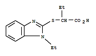 2-(1-Ethyl-1H-benzoimidazol-2-ylsulfanyl)-butyric acid Structure,436088-88-9Structure