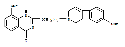 4(1H)-quinazolinone, 2-[3-[3,6-dihydro-4-(4-methoxyphenyl)-1(2h)-pyridinyl]propyl]-8-methoxy-(9ci) Structure,437996-38-8Structure