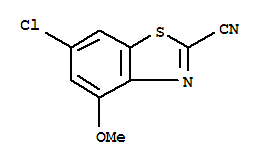 2-Benzothiazolecarbonitrile,6-chloro-4-methoxy-(9ci) Structure,438548-11-9Structure