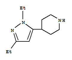 Piperidine, 4-(1,3-diethyl-1h-pyrazol-5-yl)-(9ci) Structure,442876-37-1Structure