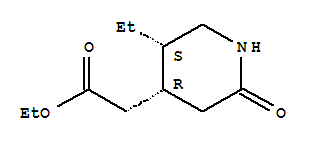 4-Piperidineaceticacid,5-ethyl-2-oxo-,ethylester,(4r,5s)-(9ci) Structure,457623-01-7Structure