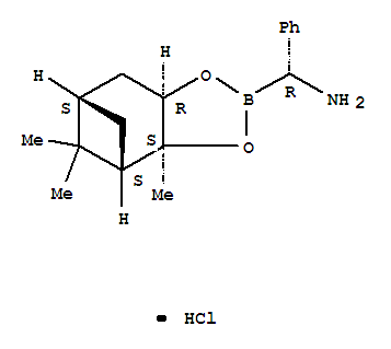 (Alphar,3as,4s,6s,7ar)-hexahydro-3a,8,8-trimethyl-alpha-phenyl-4,6-methano-1,3,2-benzodioxaborole-2-methanamine hydrochloride (1:1) Structure,476334-31-3Structure