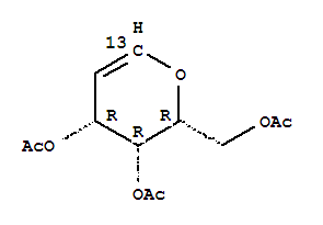 2,6-Anhydro-5-deoxy-d-arabino-hex-5-enitol-6-13c triacetate Structure,478518-74-0Structure