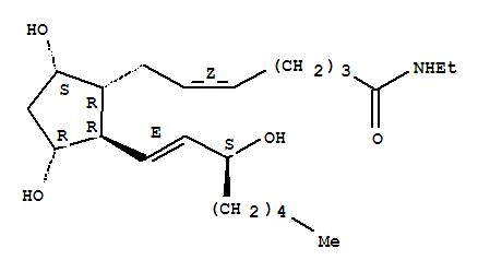 (5Z,9alpha,11alpha,13e,15s)-n-ethyl-9,11,15-trihydroxy-prosta-5,13-dien-1-amide Structure,54130-36-8Structure