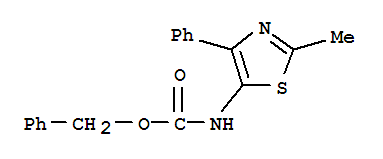 Benzyl 2-methyl-4-phenylthiazol-5-ylcarbamate Structure,54167-92-9Structure