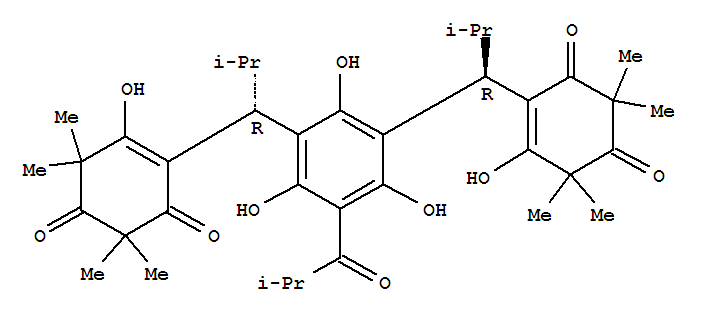 4,4’-[[2,4,6-Trihydroxy-5-(2-methyl-1-oxopropyl)-1,3-phenylene]bis(2-methylpropane-1,1-diyl)]bis[5-hydroxy-2,2,6,6-tetramethyl-4-cyclohexene-1,3-dione] Structure,54247-21-1Structure