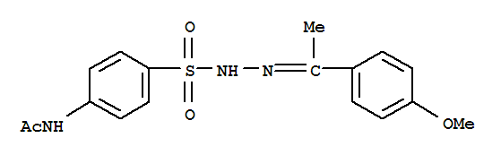 Benzenesulfonic acid,4-(acetylamino)-, 2-[1-(4-methoxyphenyl)ethylidene]hydrazide Structure,5448-98-6Structure