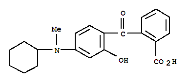 2-[4-(Cyclohexylmethylamino)-2-hydroxybenzoyl]benzoic acid Structure,55109-91-6Structure