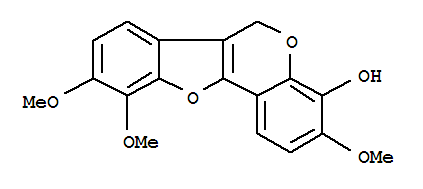 3,9,10-Trimethoxy-6h-benzofuro[3,2-c][1]benzopyran-4-ol Structure,55306-16-6Structure