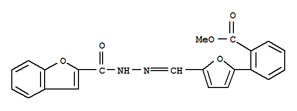 2-Benzofurancarboxylicacid,[[5-[2-(methoxycarbonyl)phenyl ]-2-furanyl ]methylene]hydrazide(9ci) Structure,573975-63-0Structure