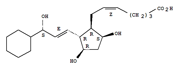 (5Z)-7-[(1r,2r,3r,5s)-2-[(1e,3s)-3-cyclohexyl-3-hydroxy-1-propenyl]-3,5-dihydroxycyclopentyl]-5-heptenoic acid Structure,58611-97-5Structure