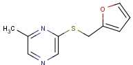 Pyrazine,2-(2-furanylmethyl)thio-6-methyl- Structure,59303-09-2Structure