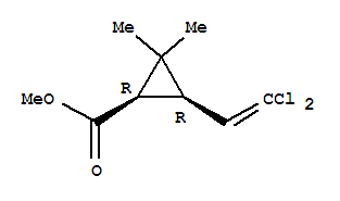 Methyl 3-(2,2-dichloroethenyl)-2,2-dimethyl-cyclopropane-1-carboxylate Structure,61976-30-5Structure