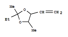 1,3-Dioxolane,4-ethenyl-2-ethyl-2,5-dimethyl- Structure,63759-56-8Structure