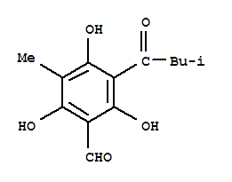 2,4,6-Trihydroxy-3-(1-oxo-3-methylbutyl)-5-methylbenzaldehyde Structure,63861-11-0Structure