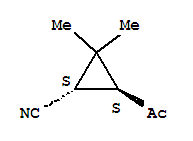 Cyclopropanecarbonitrile,3-acetyl-2,2-dimethyl-,trans-(9ci) Structure,63896-33-3Structure