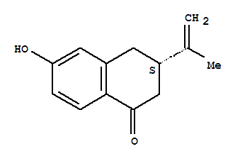 (S)-3,4-dihydro-6-hydroxy-3-isopropenylnaphthalen-1(2h)-one Structure,64185-24-6Structure