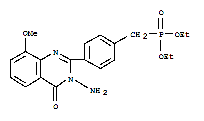 Phosphonic acid, [[4-(3-amino-3,4-dihydro-8-methoxy-4-oxo-2-quinazolinyl)phenyl]methyl]-, diethyl ester (9ci) Structure,642465-73-4Structure