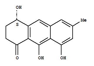 (4S)-3,4-dihydro-4,8,9-trihydroxy-6-methylanthracen-1(2h)-one Structure,64284-37-3Structure