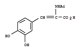 2-Acetamin-3-(3,4-dihydroxylphenyl)-acrylicacid Structure,64521-33-1Structure