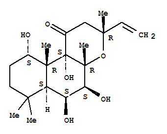 1Alpha,6beta,7beta,9alpha-tetrahydroxy-8,13-epoxy-labd-14-en-11-one Structure,64657-20-1Structure