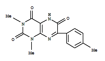 2,4,6(3H)-pteridinetrione, 1,5-dihydro-1,3-dimethyl-7-(4-methylphenyl)- Structure,65158-51-2Structure