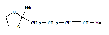 1,3-Dioxolane, 2-methyl-2-(3-pentenyl)-(7ci,8ci,9ci) Structure,6539-85-1Structure